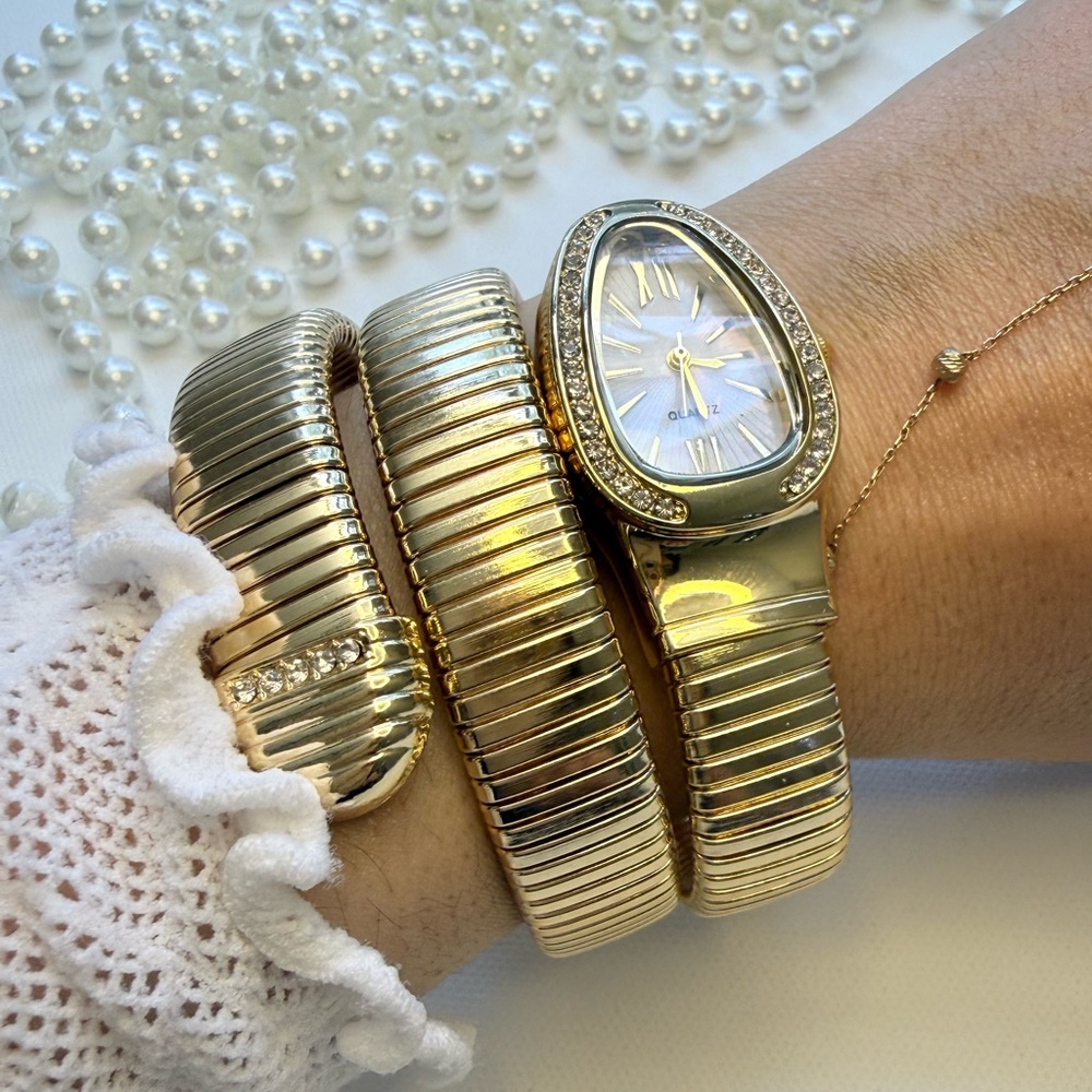 Serpenti Watch Gold and Silver Watch with Bracelet Set - Picture 5 of 5